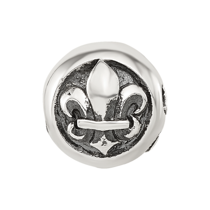 Sterling Silver Reflections Fleur-de-lis Hinged Bead
