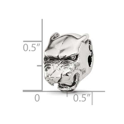 Sterling Silver Reflections Polished Panther Head Hinged Bead