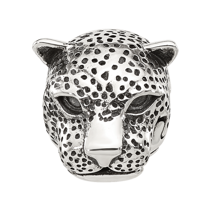 Sterling Silver Reflections Polished Jaguar Head Hinged Bead