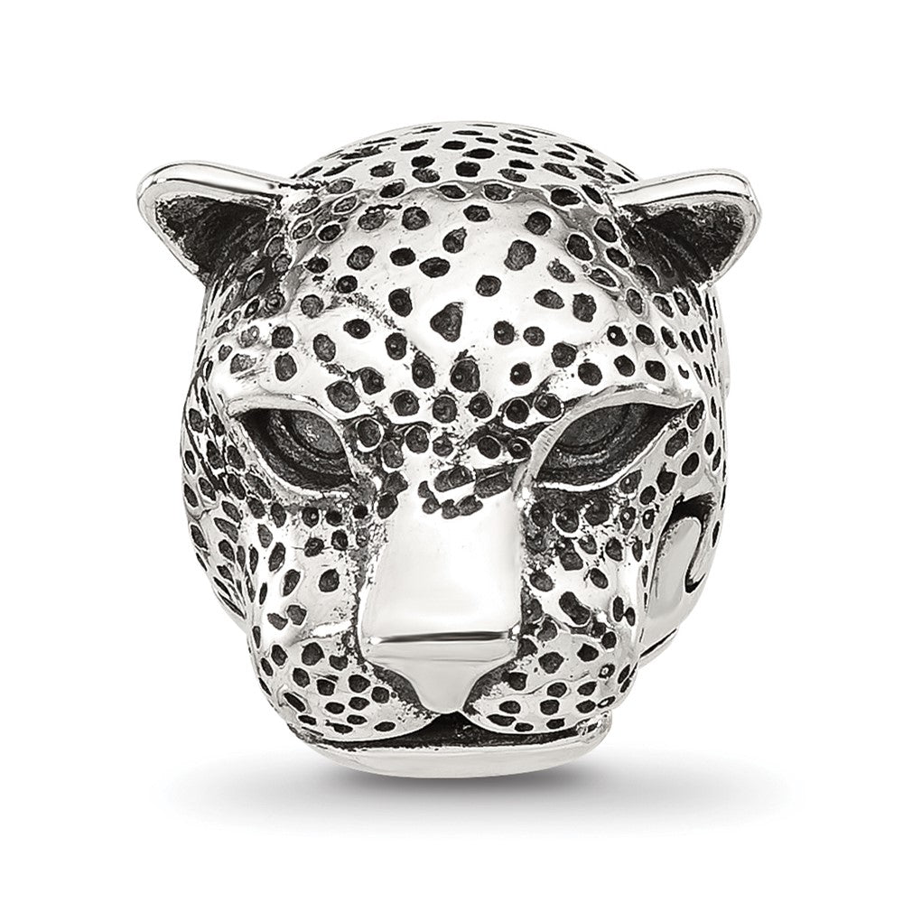 Sterling Silver Reflections Polished Jaguar Head Hinged Bead