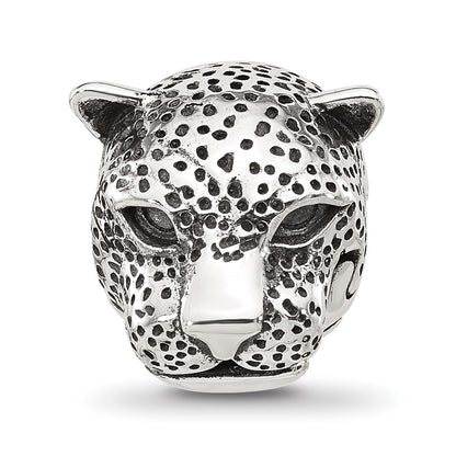 Sterling Silver Reflections Polished Jaguar Head Hinged Bead