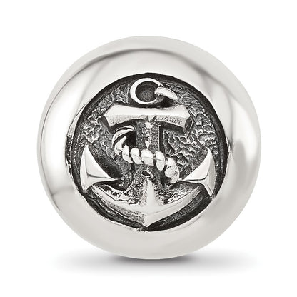 Sterling Silver Reflections Polished Circle Anchor Hinged Bead