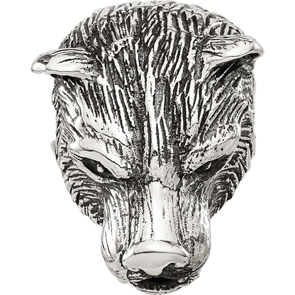 Sterling Silver Reflections Polished Bear Head Hinged Bead