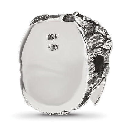 Sterling Silver Reflections Antiqued Eagle Head Hinged Bead