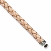 Sterling Silver Reflections 6mm Tan Gen. Leather 8in Bracelet/Bead not included, sold seperately