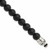 Sterling Silver Reflections 8mm Matte Black Onyx Beaded 8in Bracelet/Bead not included, sold seperately