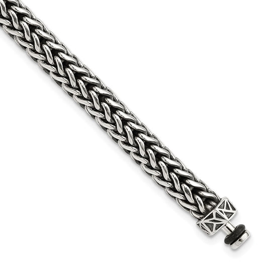 "Sterling Silver Reflections 6mm Wheat Chain 8.5in Bracelet/Bead not included, sold seperately"