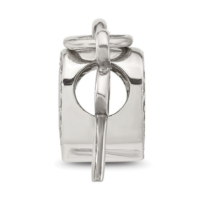 Sterling Silver Reflections CZ Heart Lock with Key Bead