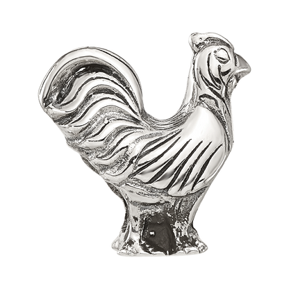 Sterling Silver Reflections Polished Rooster Bead