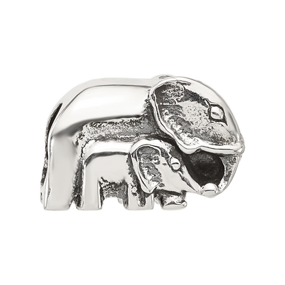 Sterling Silver Reflections Mommy and Baby Elephant Bead