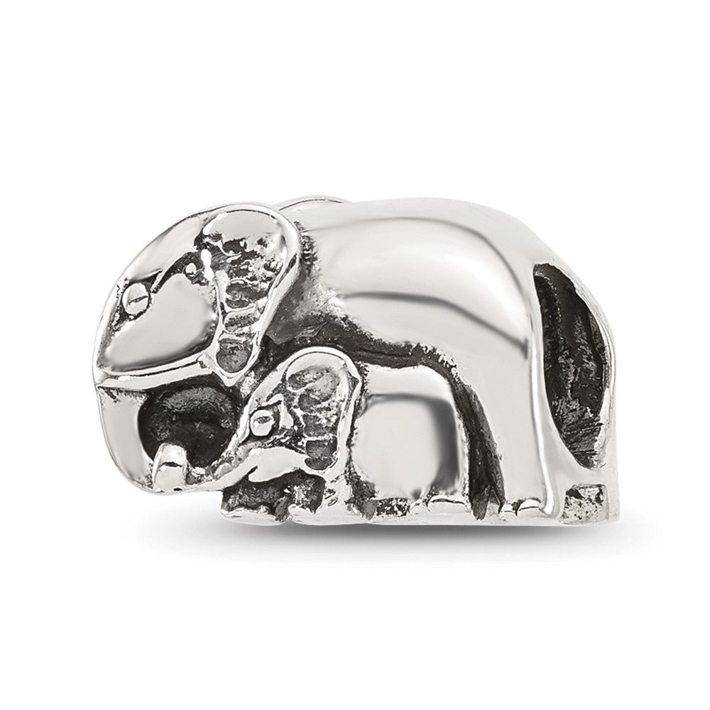 Sterling Silver Reflections Mommy and Baby Elephant Bead
