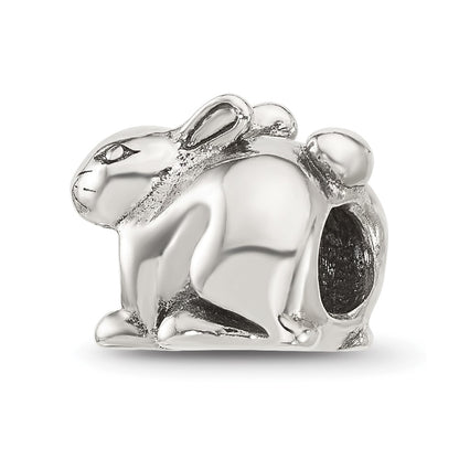 Sterling Silver Reflections Antiqued Rabbit Bead