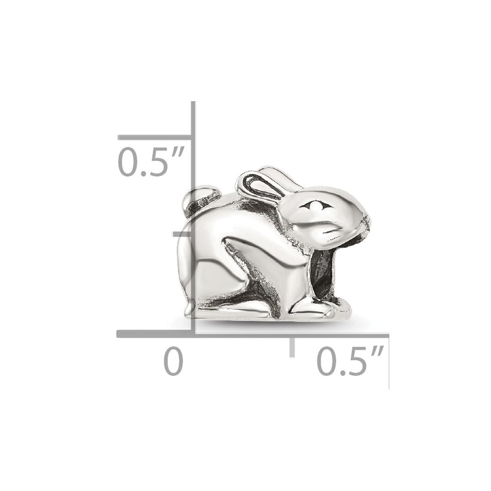 Sterling Silver Reflections Antiqued Rabbit Bead