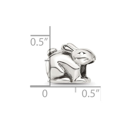 Sterling Silver Reflections Antiqued Rabbit Bead