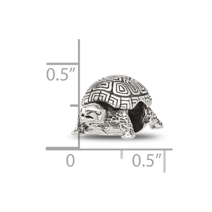Sterling Silver Reflections Antiqued Turtle Bead