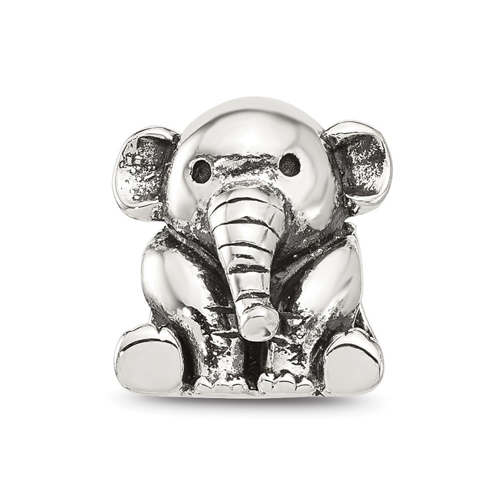 Sterling Silver Reflections Sitting Elephant Bead