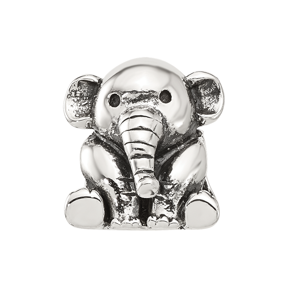 Sterling Silver Reflections Sitting Elephant Bead