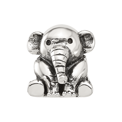 Sterling Silver Reflections Sitting Elephant Bead