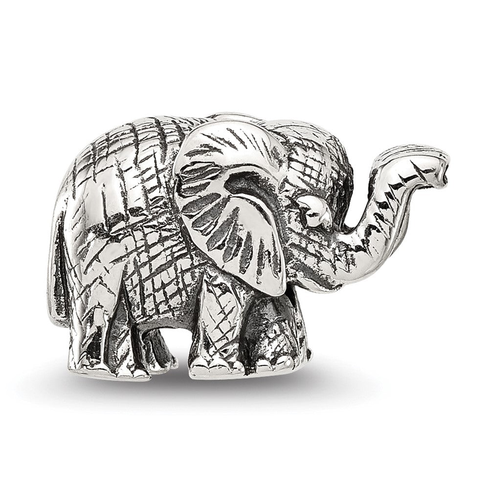 Sterling Silver Reflections Antiqued Elephant Bead