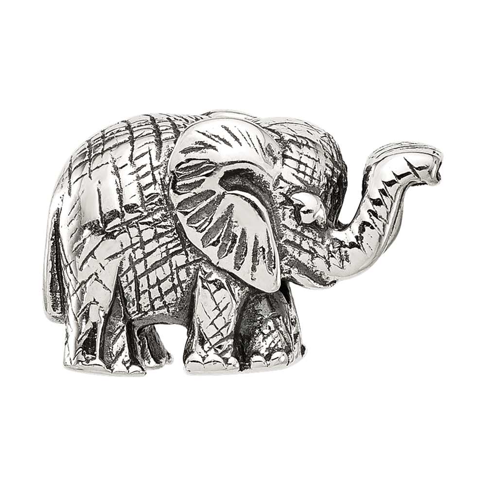 Sterling Silver Reflections Antiqued Elephant Bead