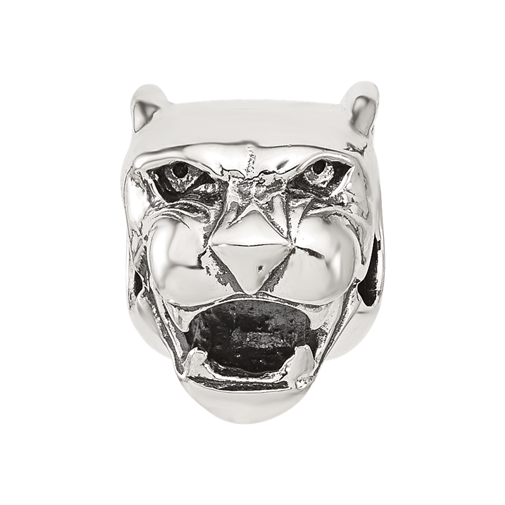 Sterling Silver Reflections Antiqued Chinese Panther Head Bead