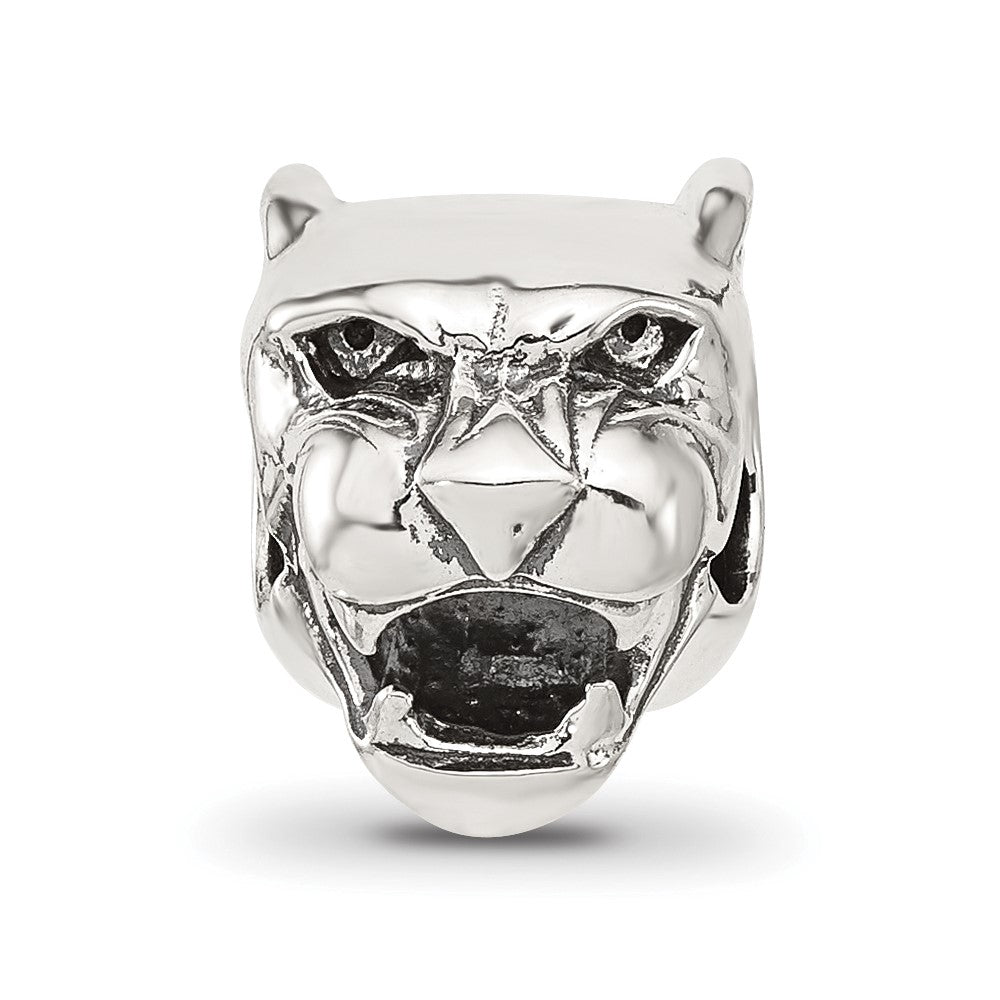 Sterling Silver Reflections Antiqued Chinese Panther Head Bead