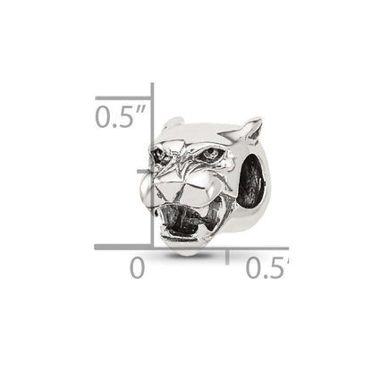 Sterling Silver Reflections Antiqued Chinese Panther Head Bead