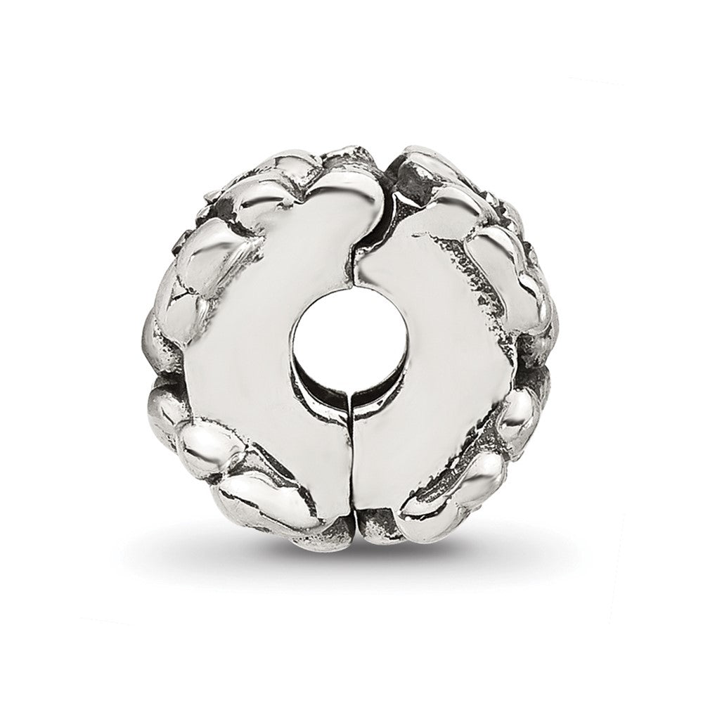 Sterling Silver Reflections CZ Floral Clip Bead