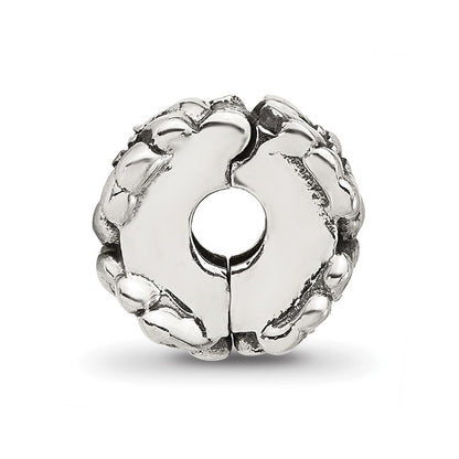 Sterling Silver Reflections CZ Floral Clip Bead