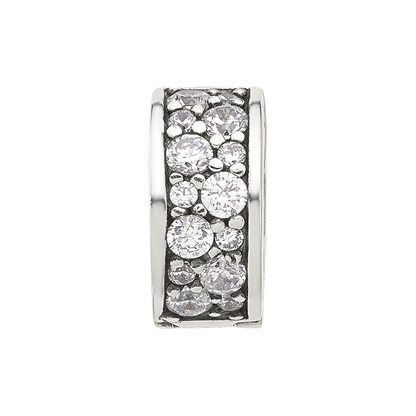Sterling Silver Reflections Cluster CZ Clip Bead