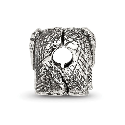 Sterling Silver Reflections Antiqued Elephant Clip Bead