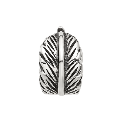 Sterling Silver Reflections Antiqued Leaf Clip Bead