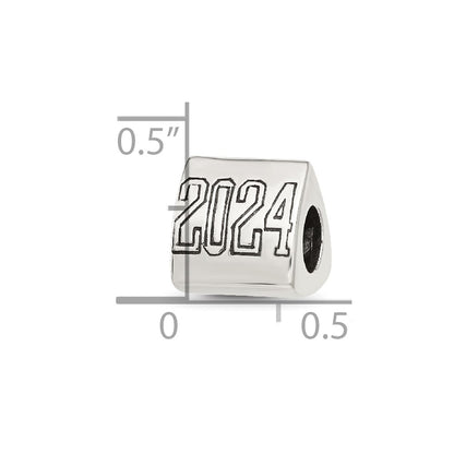 Sterling Silver Reflections Grad 2024 Cap Trilogy Bead