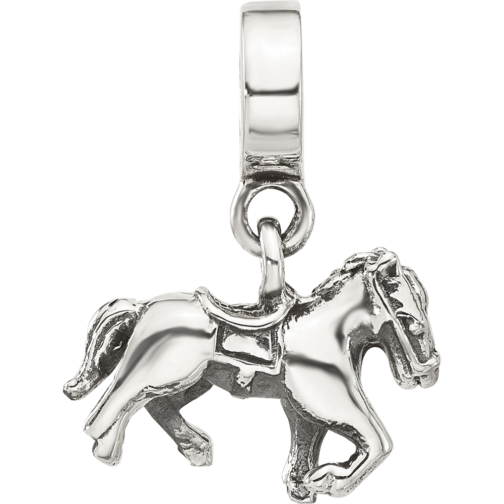 Sterling Silver Reflections Horse Dangle Bead