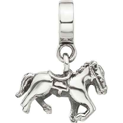 Sterling Silver Reflections Horse Dangle Bead