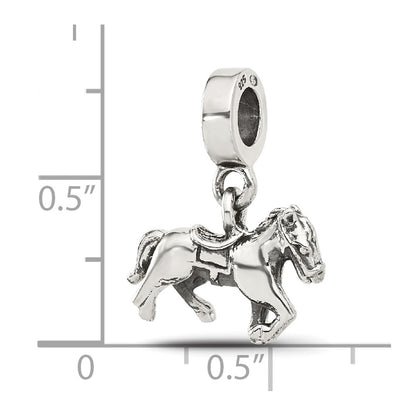 Sterling Silver Reflections Horse Dangle Bead