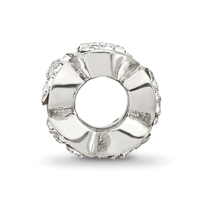 Sterling Silver Reflections Clear Crystal Hearts Bead