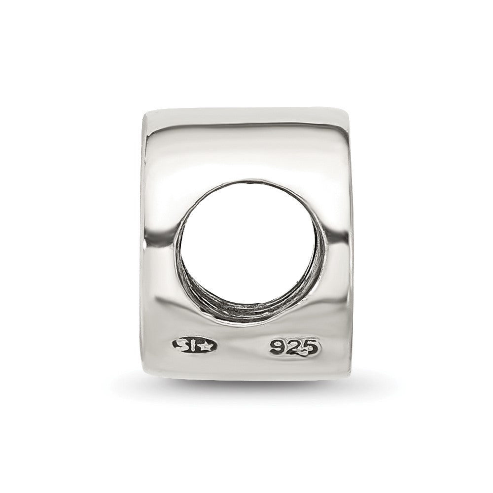 Sterling Silver Reflections Polished Antiqued Love You Circle Bead