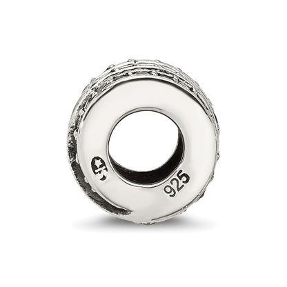 Sterling Silver Reflections Polished CZ Wrap Bead