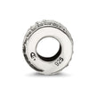 Sterling Silver Reflections Polished CZ Wrap Bead