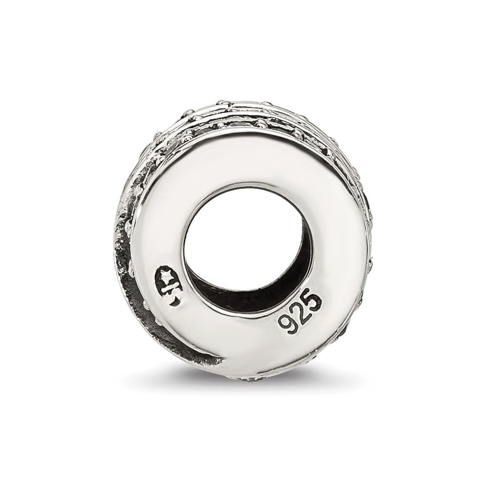 Sterling Silver Reflections Polished CZ Wrap Bead