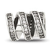 Sterling Silver Reflections Polished CZ Wrap Bead