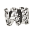 Sterling Silver Reflections Polished CZ Wrap Bead