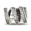 Sterling Silver Reflections Polished CZ Wrap Bead