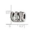 Sterling Silver Reflections Polished CZ Wrap Bead