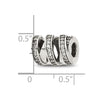 Sterling Silver Reflections Polished CZ Wrap Bead
