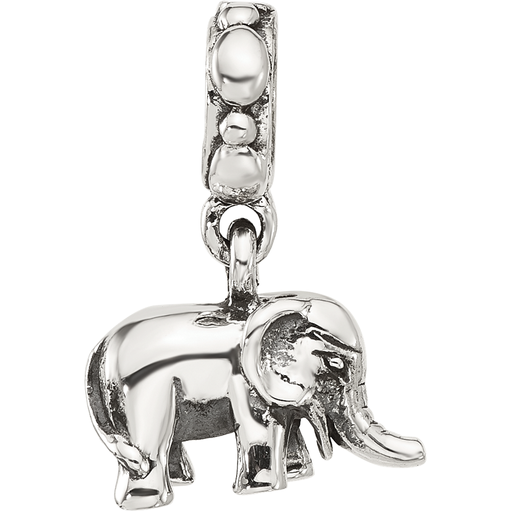 Sterling Silver Reflections Elephant Dangle Bead