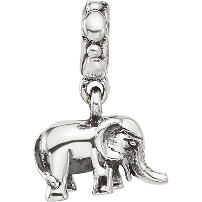 Sterling Silver Reflections Elephant Dangle Bead