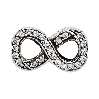 Sterling Silver Reflections CZ Infinity Bead
