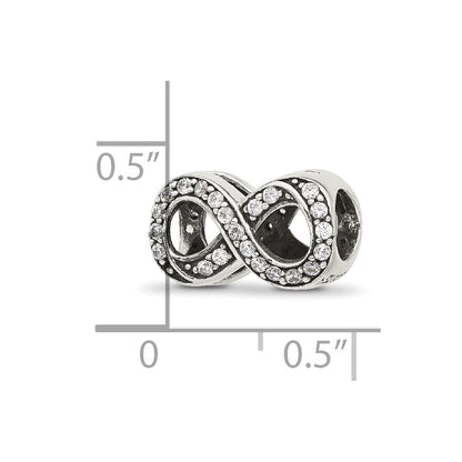 Sterling Silver Reflections CZ Infinity Bead